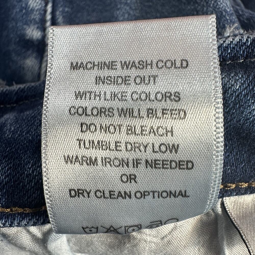 Vervet Size 2X Blue High Rise Distressed Raw Hem Cut Off Jean Denim Shorts 35x5 - Picture 8 of 8